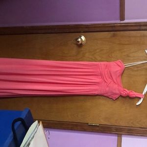 Floor length Pink Prom Dress